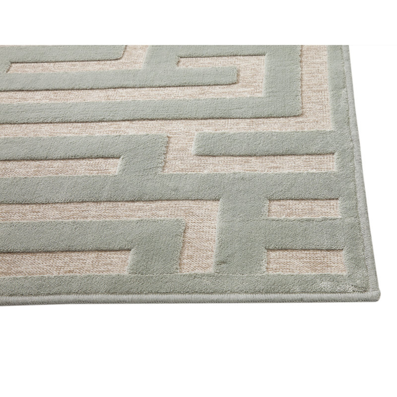 Tapis bleu / gris Maze Lt. 8 x 10
