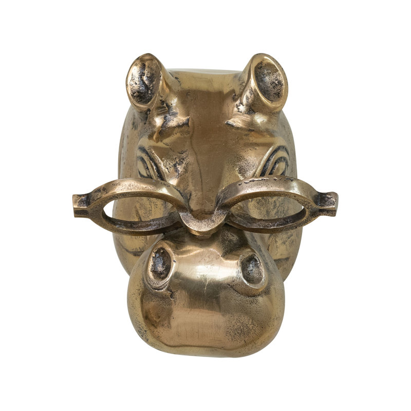 Tête de vache en fonte d'aluminium avec béret