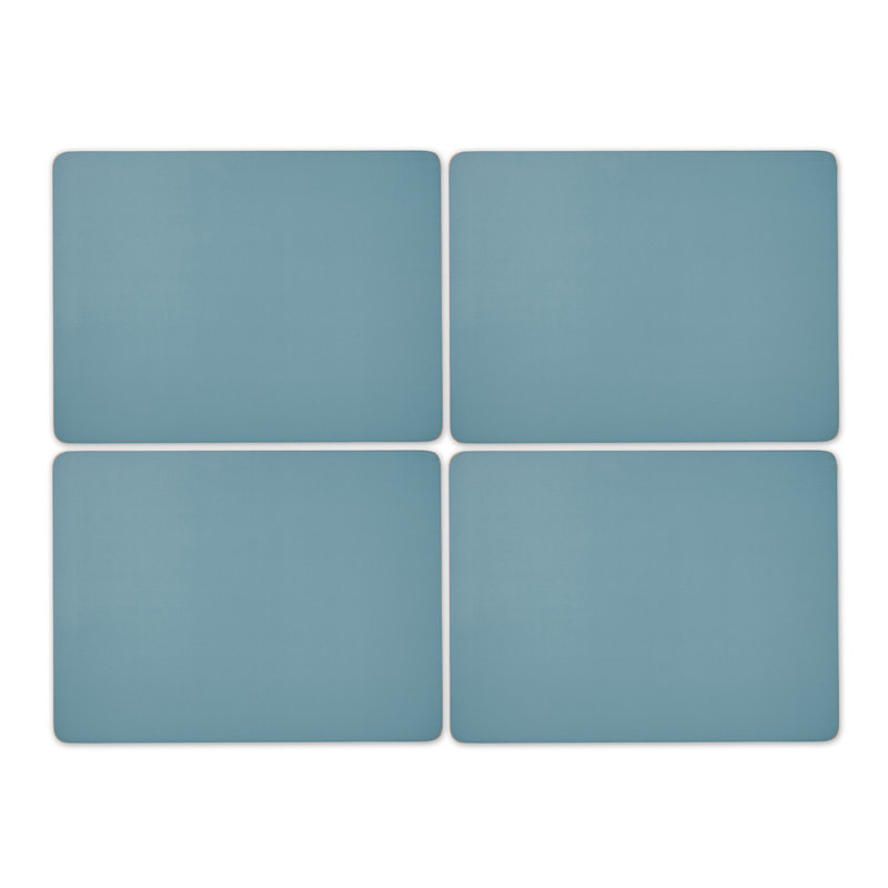 Pimpernel Wood Solid Colour Rectangle Placemat, Evergreen