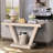 60"Long Distressed  2-Tier Wooden Console Table-1034596157