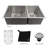 ZLINE 33 in. Chamonix Undermount Double Bowl Stainless Steel Kitchen Sink with Bottom Grid (SR60D-33)