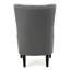Chaise cloutée en polyester gris avec accoudoirs