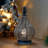 12"H Moroccan Style Metal Table Lamp with Fairy Lights Bulb