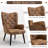 Upholstered Accent Chair with Ottoman-2007275081