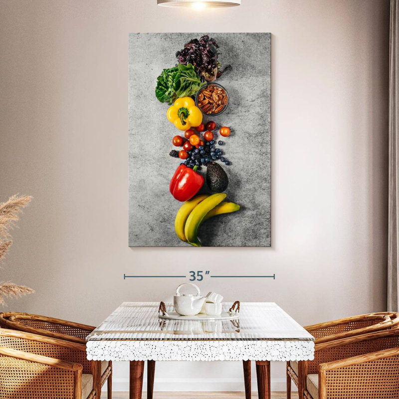 Yarlin Fruit And Vegetable Lineup, 51" H x 34" W