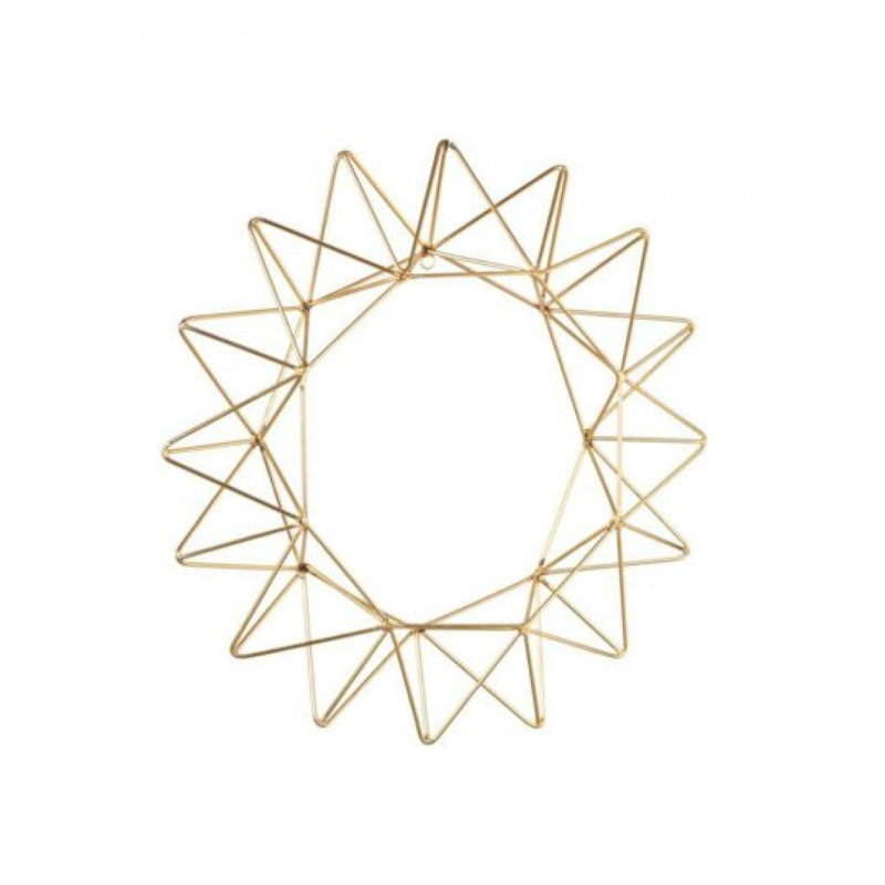 Couronne en métal de forme géométrique dorée