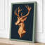 Deer Profile Geometric - Wrapped Canvas-1780557637-1780557635