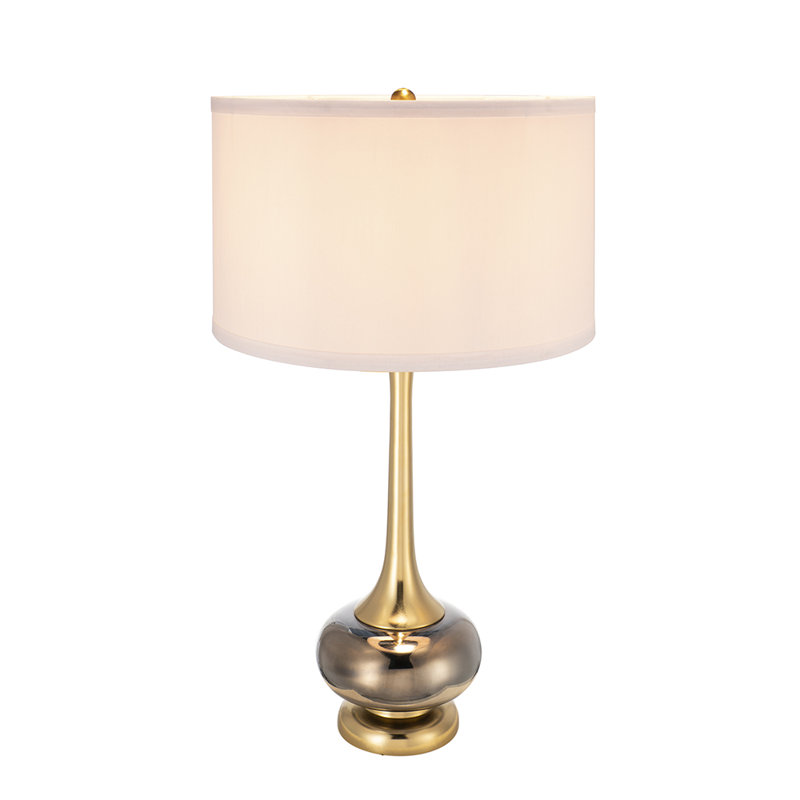 Lampe de table D15x29 "avec tambour en verre (assemblage de l'abat-jour requis) 1 pièce en verre multicolore
