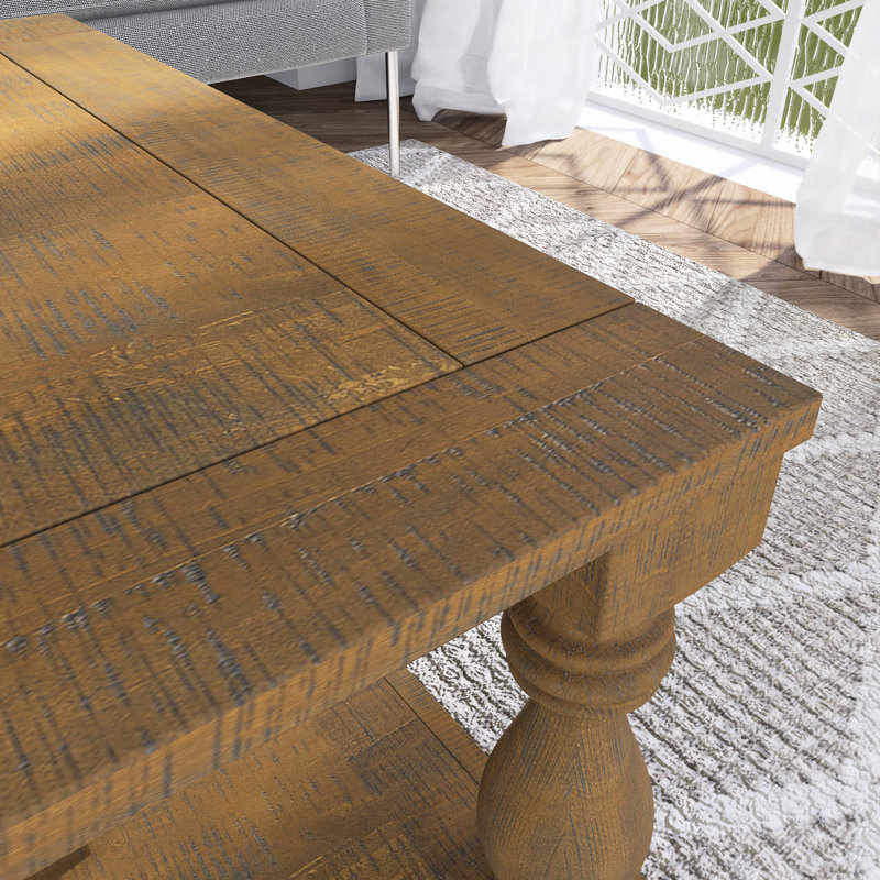 Table basse 45,2 "avec tablette, Brun
