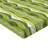Ambesonne Retro Fitted Sheet 2-Pack Digital Leaf Floral Lines Green