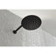 Robinet de douche mural - Tête de pluie haute en acier inoxydable de 10 po et ensemble de soupape d'équilibre à 2 voies dans la salle de bain noir mat avec pomme de douche et douche,