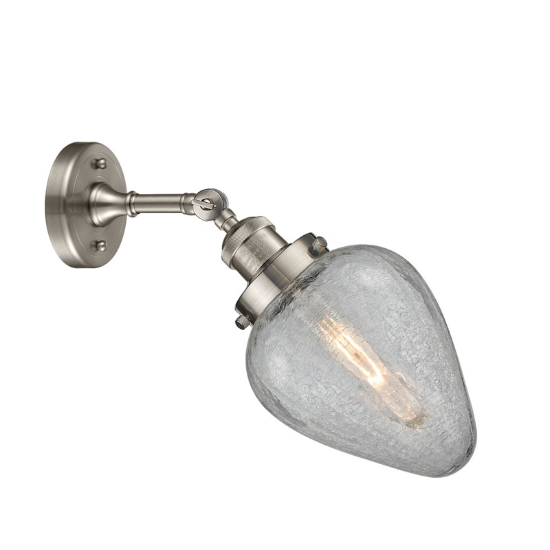 Shauna Armed Sconce, Brushed Satin Nickel