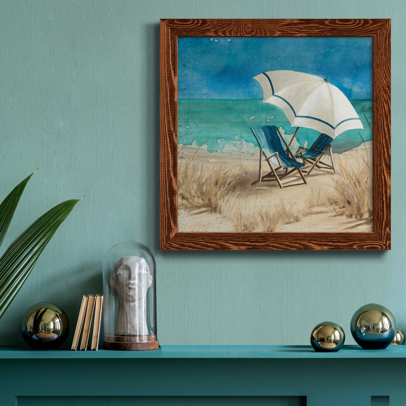 Weather II - Peinture sur toile encadrée, Cadre en érable, H 27,5 po x l 27,5 po x P 1,5 po