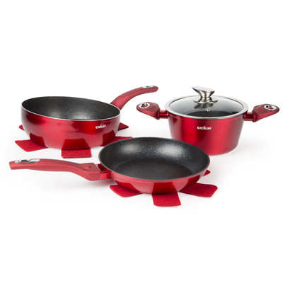 Phoenix 6 - Piece Non-Stick Aluminum Cookware Set