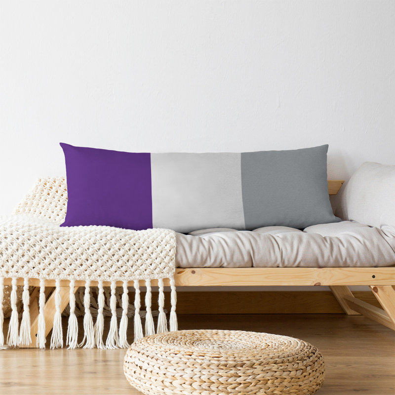 Polyester Medium Pillow, Purple/White Middle, Mississippi Rebellion