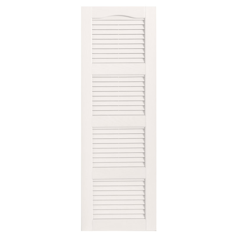 Paire de volets à persiennes cathédrale style quadruple ouverts, 62 po, 18 po, Peut être peint