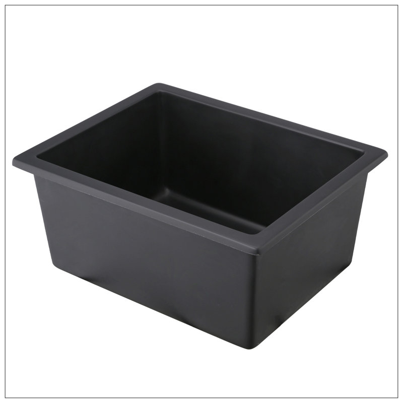 Évier de bar en quartz avec crépine L 13,77 po x l 17,71 po Quartz