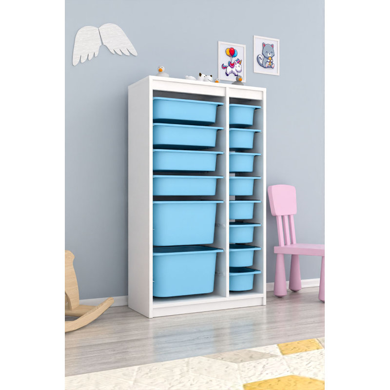 Armoire polyvalente moderne | 100% panneau de particules enduit de mélamine, épaisseur: 0,7 pouce | Comprend de nombreuses tablettes, des pieds en plastique et une conception murale | Parfait pour le bureau à domicile, le salon ou les solutions de rang