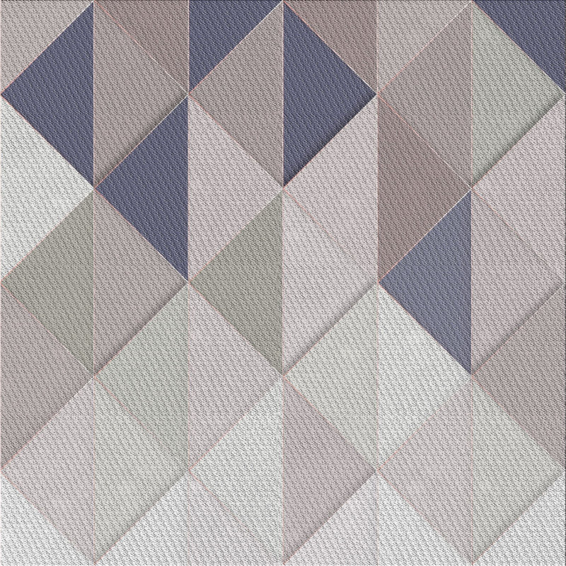 Tapis gris ardoise à motif crème/ardoise, Carré 7 pi
