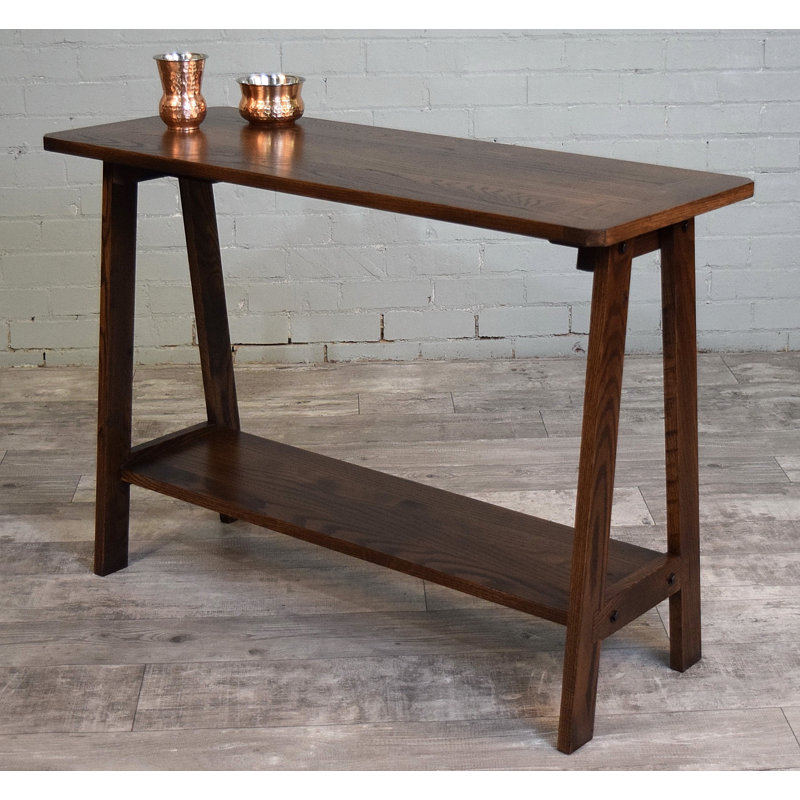Streater 42'' Solid Wood Console Table, Mission Oak