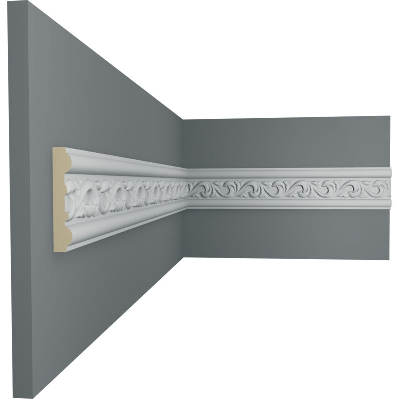 Primed White Polyurethane Decorative Chair Rail Moulding Set