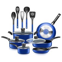 Paula Deen Forged Cookware Set 14-Piece Hammered Aluminum, Butter