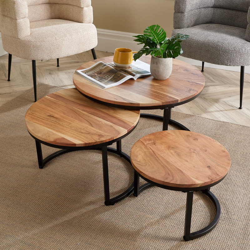 Aimme Nest of 3 Coffee Side Tables