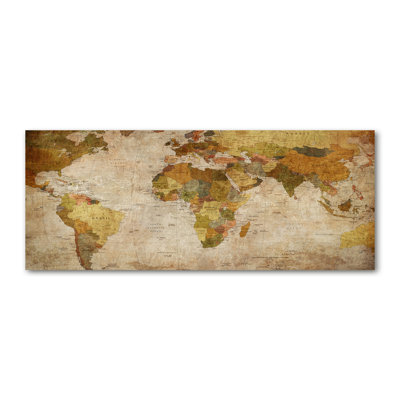 Political Map - No Frame Print on Canvas