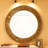 31.3" Gold Textured Round Wall Mirror
