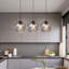 Lustre suspendu moderne en cristal 3 lumières