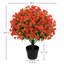 24 po Gloire artificielle rouge matinale avec eucalyptus, décor floral artificiel audacieux pour intérieur / extérieur-401407772