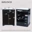Meuble-lavabo 24 po avec lavabo en céramique intégré, armoire de salle de bain avec 2 portes, 1 tiroir basculant, meuble-lavabo simple pour petite et moyenne salle de bain, noir-525638459