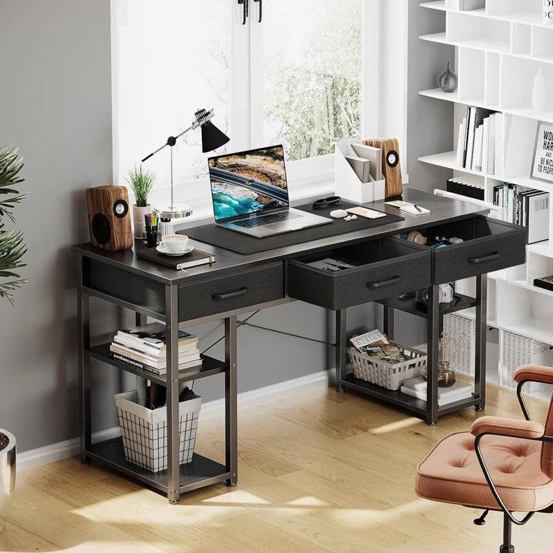 Petit bureau d'ordinateur, Noir, noir, noir, noir