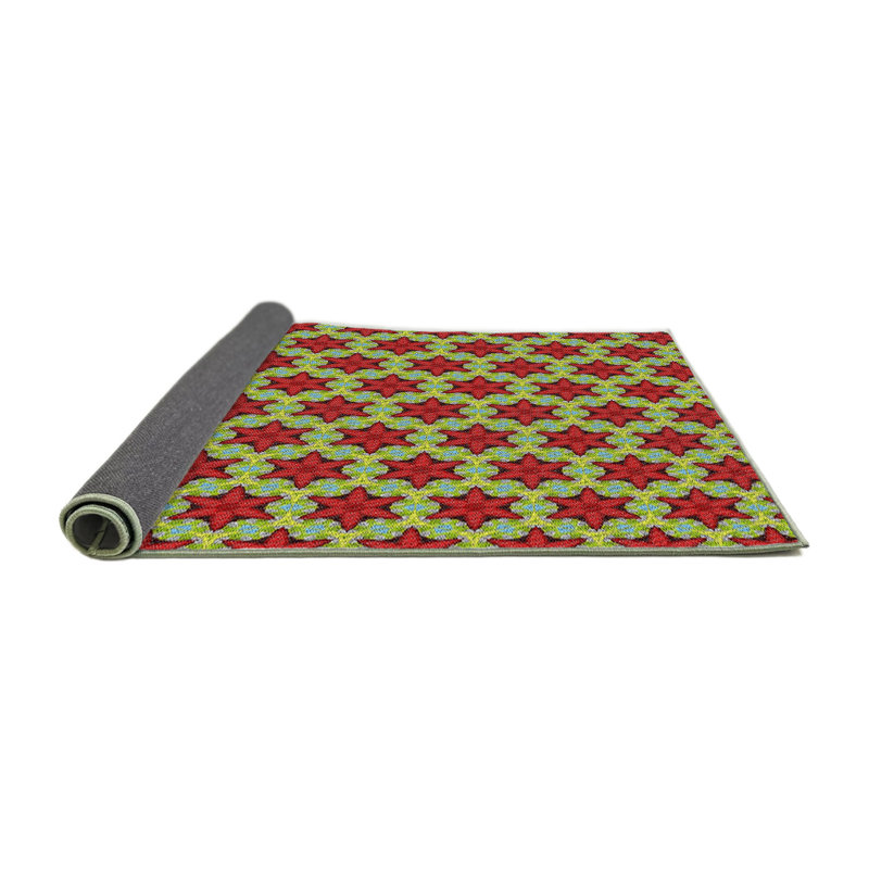 Tapis orange / vert Power Loom, Carré 5 pi