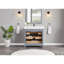 Meuble-lavabo en bois massif 36 po avec comptoir en marbre d'ingénierie 1 po, lavabo simple-398984790