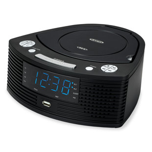 Lecteur CD stéréo avec radio-réveil numérique double