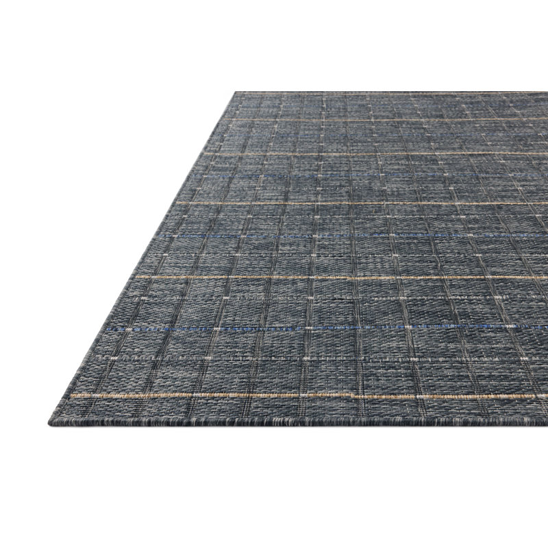 Gracie Oaks Altia Sky / Wheat Indoor / Outdoor Area Rug, Rectangle 5' x 7'3"