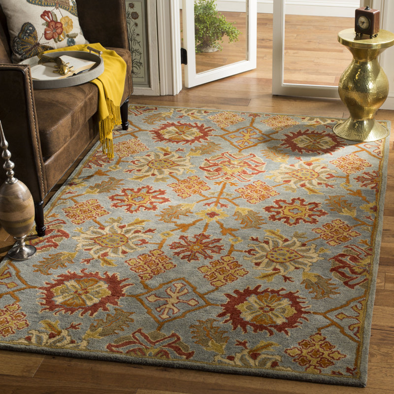 Tapis oriental en laine touffeté à la main Wahcheechee, Rectangle 5 pi x 8 pi