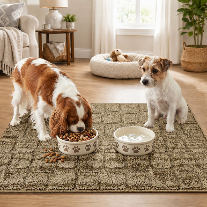 Tapis antidérapant antidérapant et résistant, Beige, 32 po x 48 po