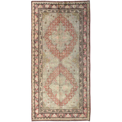 Khotan One-of-a-Kind 5'11" X 12'3" 1915s Runner Wool Area Rug in