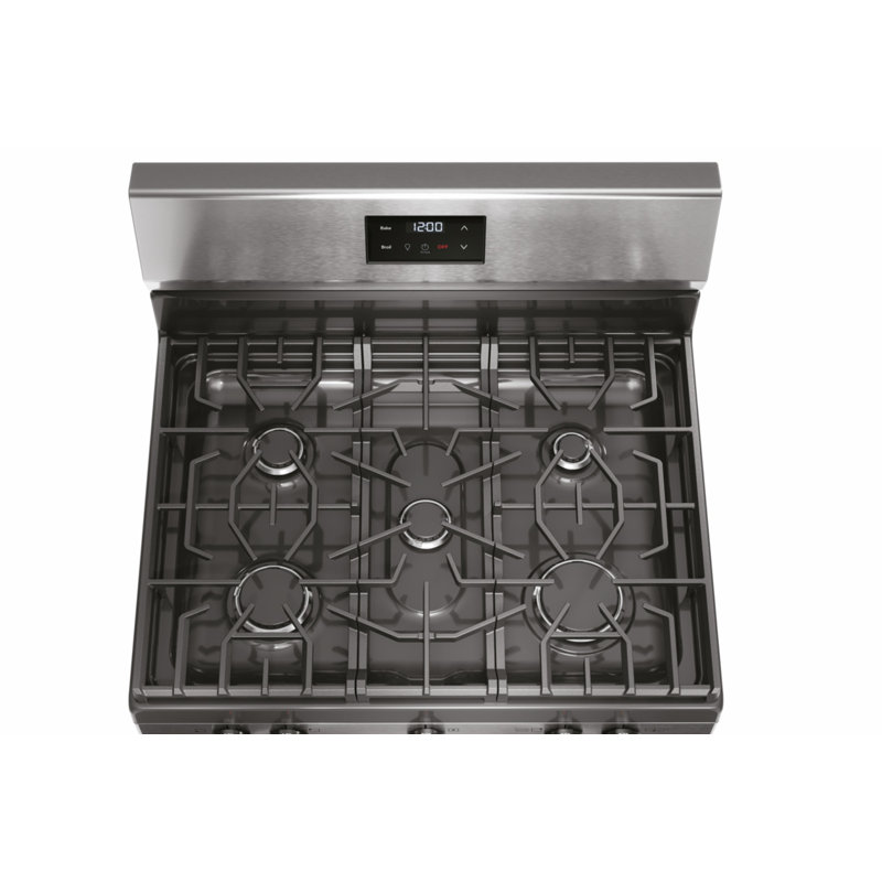 30" Stainless Steel Freestanding Natural Gas Range with 5 Burners