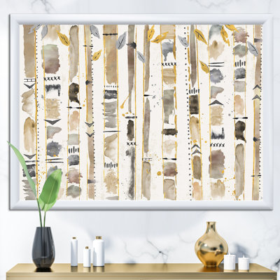 « abstract gold bouleau trees i », reproduction d’image sur toile
