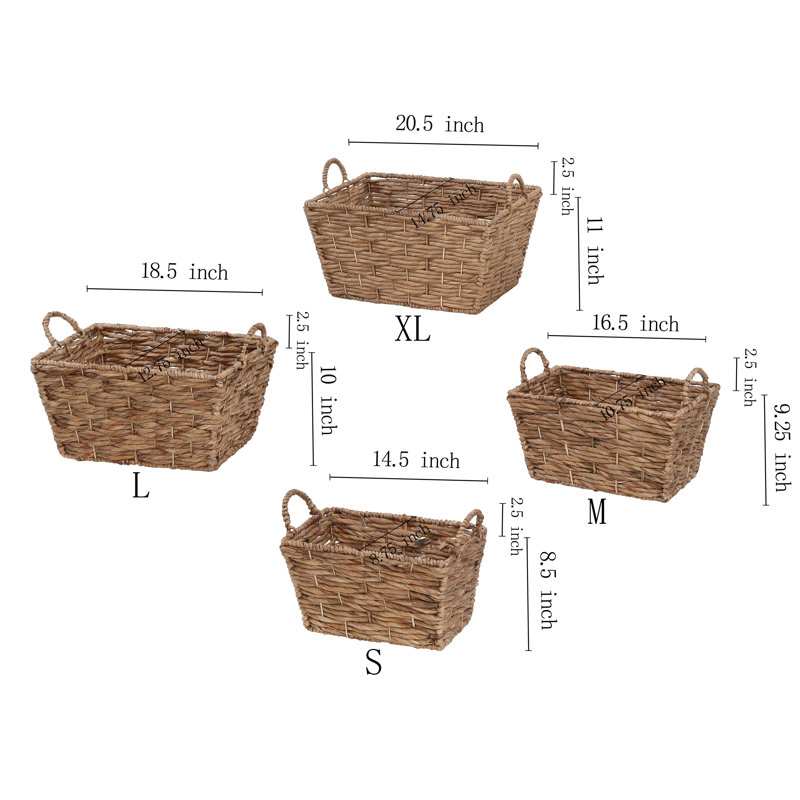 Ensemble 4 pièces de panier à mèches