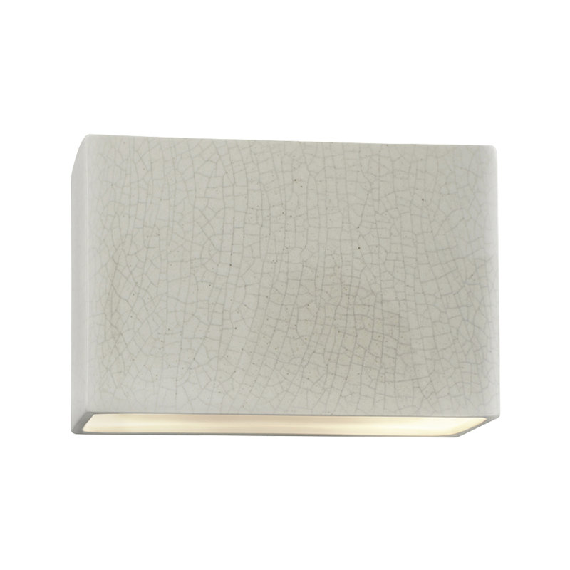Ambiance Collection™ LED Outdoor Flush Mount, White Crackle, 6" H x 10" W x 4" D, No