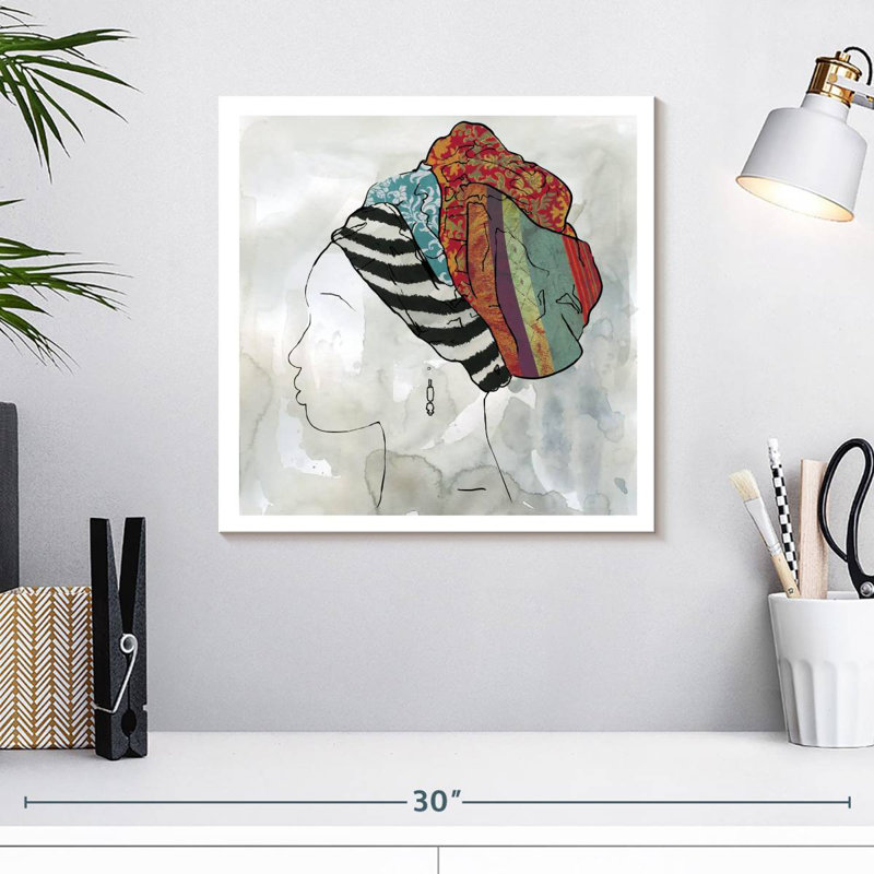 Portrait de Leisha d'Afrique II, H 16 po x l 16 po