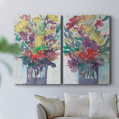 Garden Pieces I-Premium Gallery Wrapped Canvas -Ready to Hang