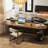 Brown U-Shaped Solid Wood desk-108839981