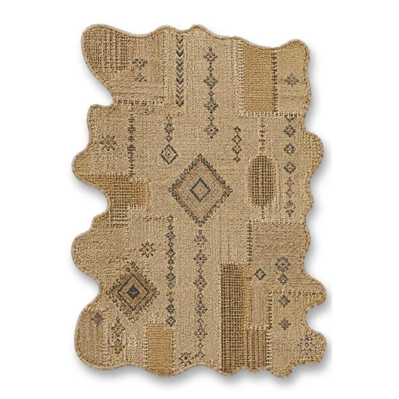 Tapis gris tissé Mosso, 4'11" x 7'7"