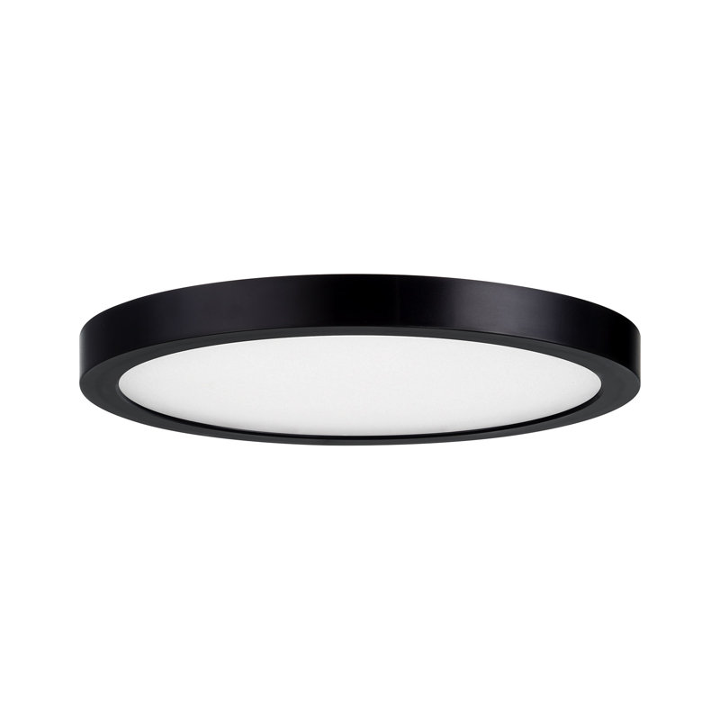 Raed LED Flush Mount in Black, 0.9" H x 10" W x 10" D, Black
