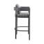 Tabouret de bar d'extérieur à hauteur de comptoir Volker en aluminium avec coussins gris - ensemble de 3-548350547